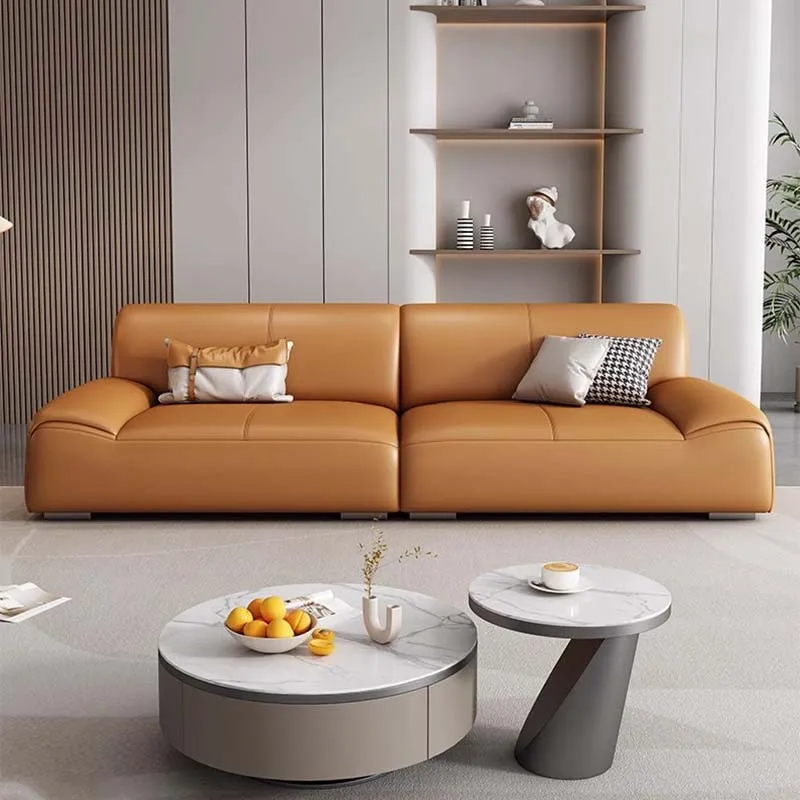 Minimalistyczna Sofa do salonu skóra naturalna nowoczesne eleganckie sofy salon wygodne meble Divani Soggiorno Nordic