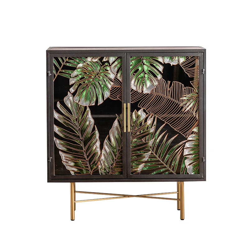 

Glass door storage cabinets, shoe cabinets, light luxury entryways, wrought iron storage sideboards
