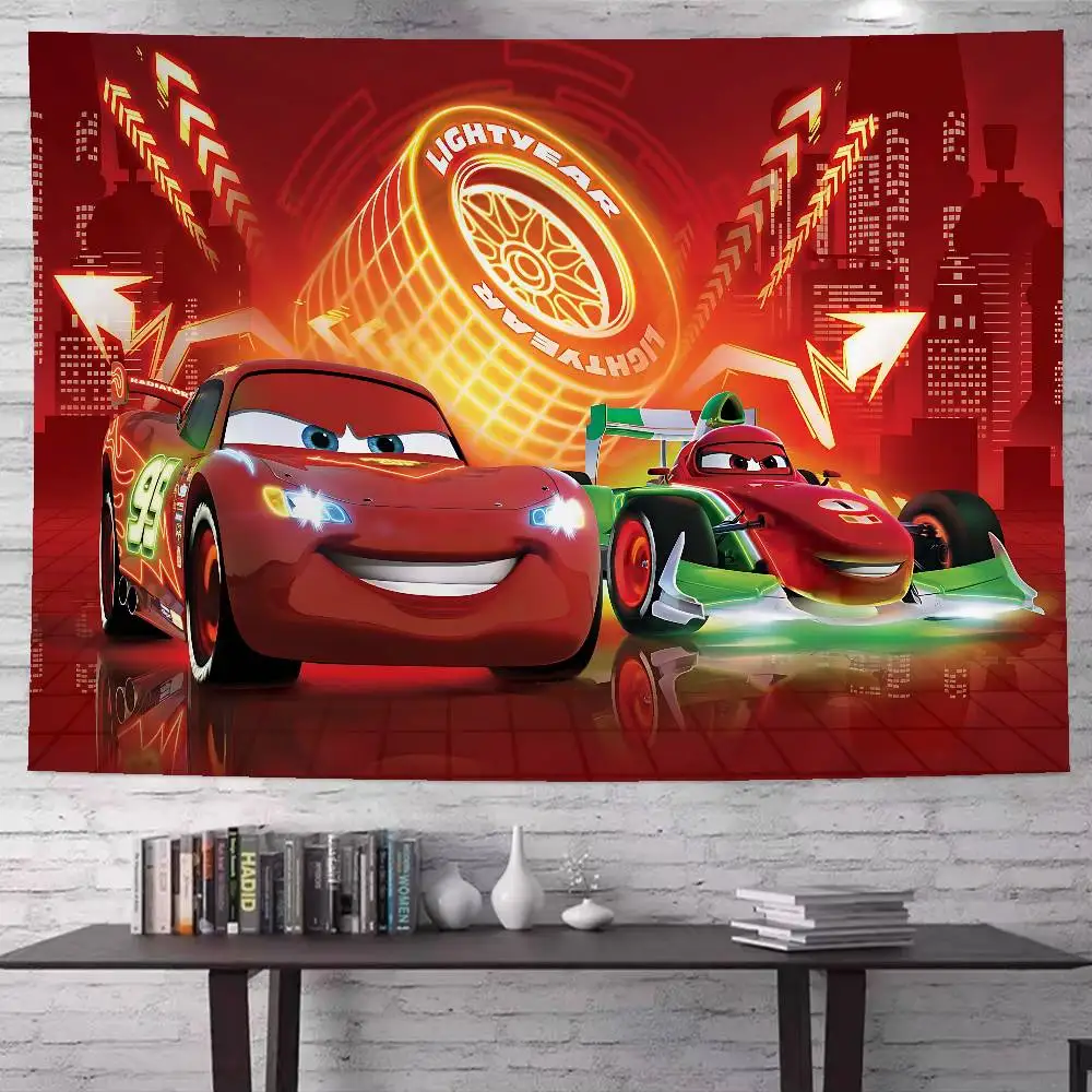 Cars Lightning Mcqueen Hanging Bohemian Tapestry Buddha Wall Decoration Witchcraft Bohemian Hippie Cheap Hippie Wall Hanging