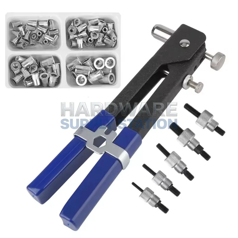 

Набор из 6 ручных заклепочников для точной установки заклепочных гаек, предотвращающий ослабление, аксессуар для крепления