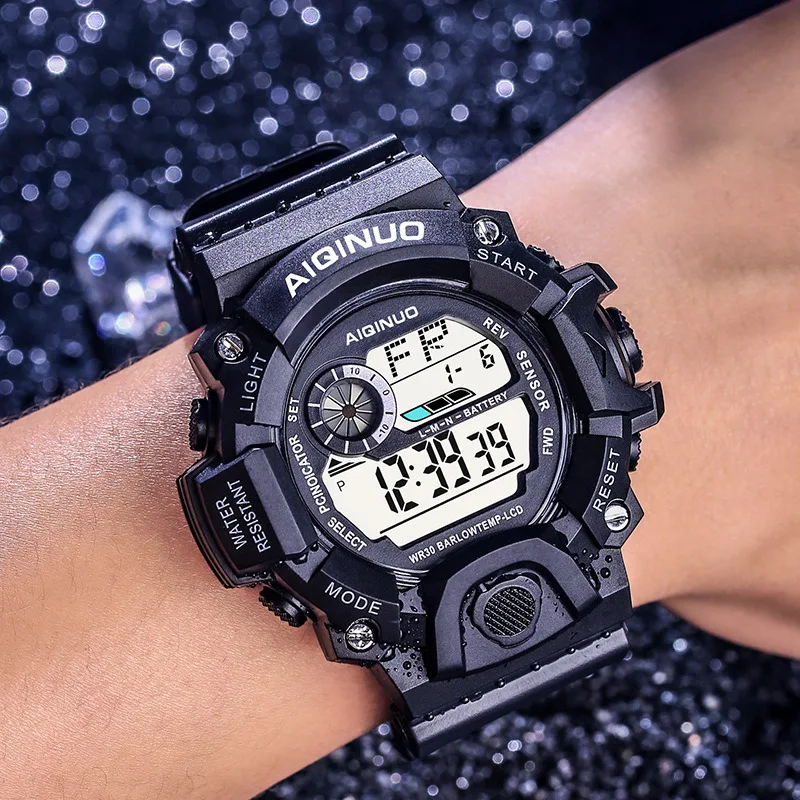 Reloj despertador luminoso impermeable anticaída, reloj deportivo electrónico, adecuado para hombres y mujeres