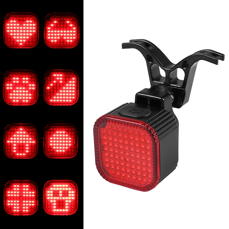 أضواء خلفية للدراجة USB شحن ليلة ركوب الدراجات الجبلية الطريق الدراجة المصابيح الخلفية أضواء تحذير الفرامل معدات إضاءة ركوب الدراجات #3