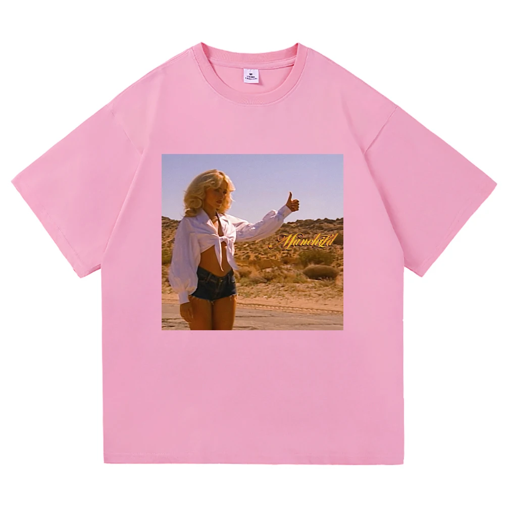 سابرينا نجار أغنية جديدة مانشيلد التي شيرت 2025 موضة الرجال/النساء الملابس الرجعية Harajuku ملابس عالية الجودة بلايز قطنية #4