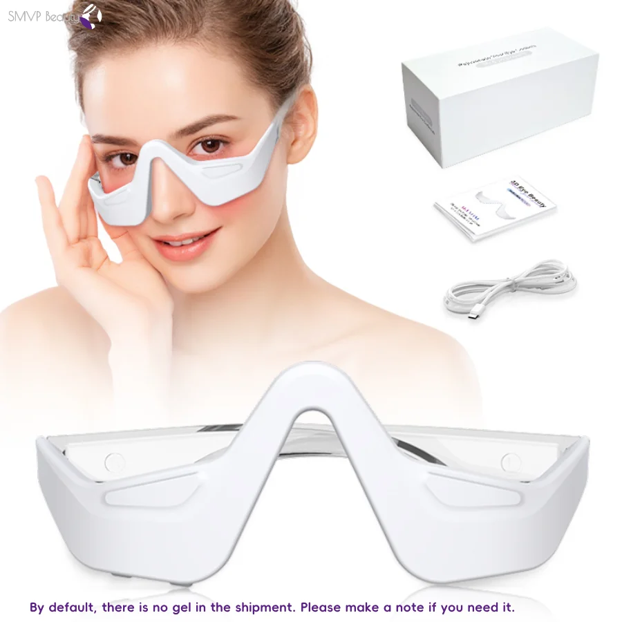 

Устройство для терапии красным светом под глазами, очки для терапии красным светом, перезаряжаемый через USB, 4-режимный массажер для глаз для мешков под глазами, уменьшающий темноте