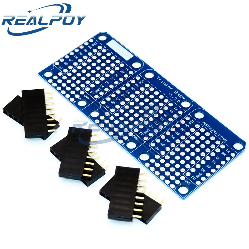 Breadboard Expansion Board Module Double Socket Dual Base Triple Base For Wemos D1 Mini With Pins