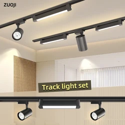 Set Led Track Light Ceiling Lamp AC165-264V 10W 20W 30W 40W Floodlight COB Rails Spot Track lighting Fixture for Home Decoration