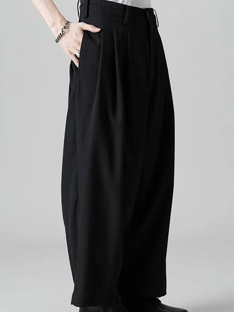 High Street Spring New Men's Wide-leg Pants Yamamoto Style Fashion Trend Youth Leisure Loose Plus Size Pants Autumn Trousers