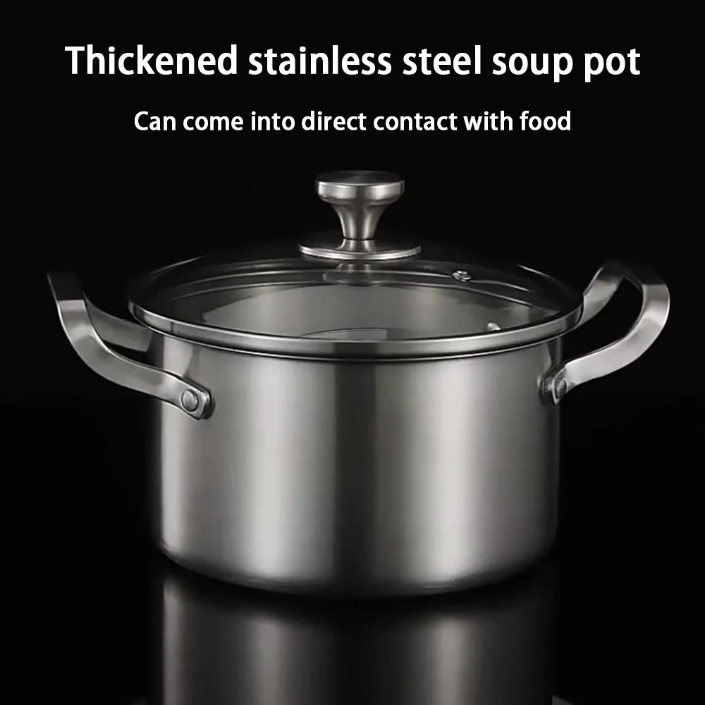 

Extra thick stainless steel soup pot, household cooking pot, induction cooker, Congee cooking pot, steam pot
