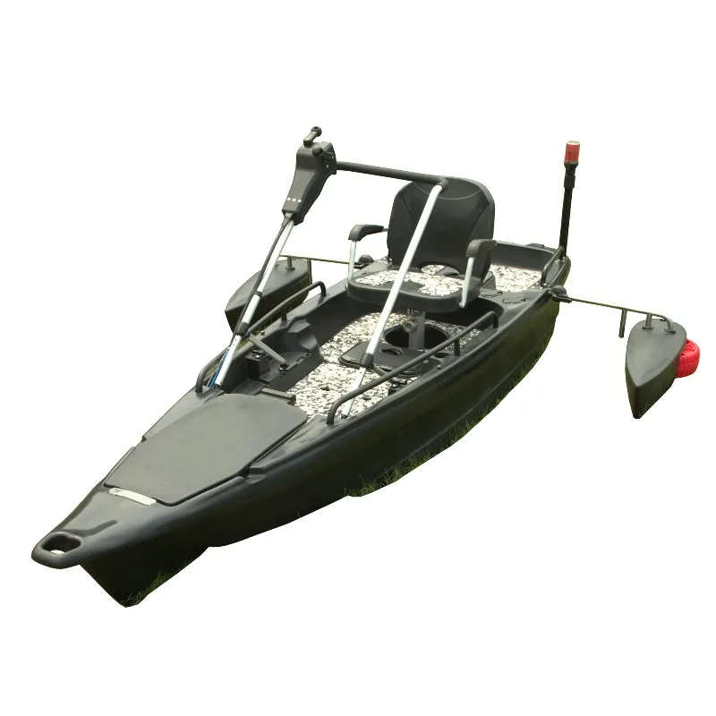 Large size plastic kayak professional fishing boat with pump system electric drive