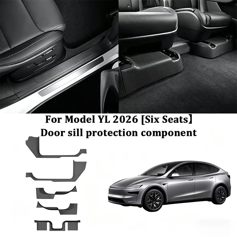 

Door Sill Protector For Tesla Model YL 2026 Front Rear Door Sill Protector Pad Threshold Strip Anti-kick Guard Panel Accessories
