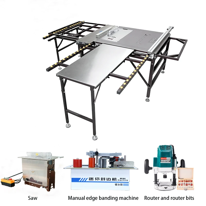 A4S Multifunctional Woodworking Table Dustfree Saw Set Precision Guide Folding Electric Panel Brushless Saw Wood Working Machine