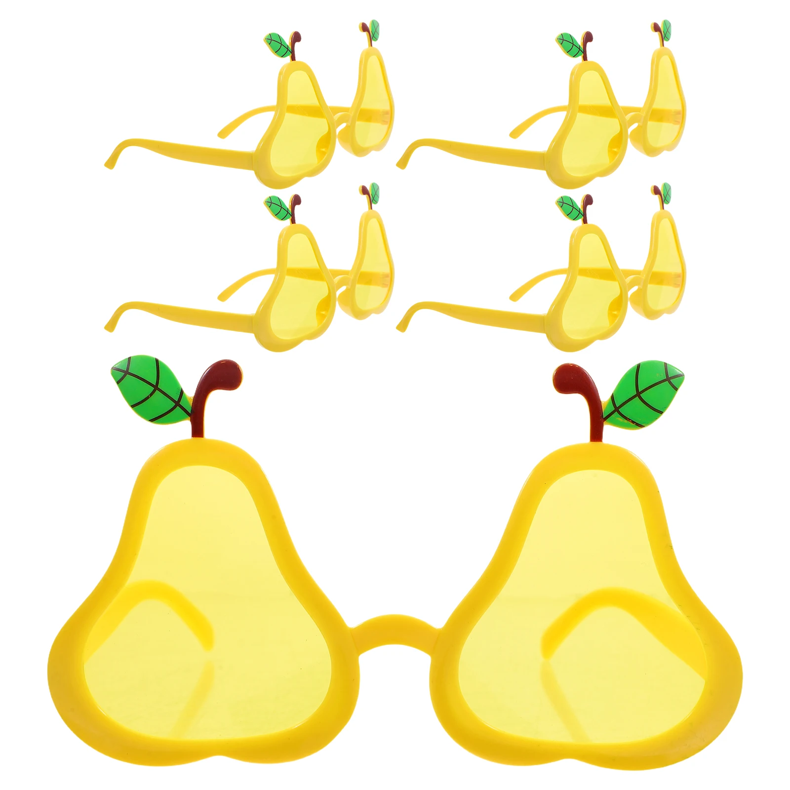 

4Pcs Fruit Pear Glasses Funny Irregular Shaped Sunglasses for Hawaiian Party Pool Beach Photo Booth Props Novelty Birthday Party