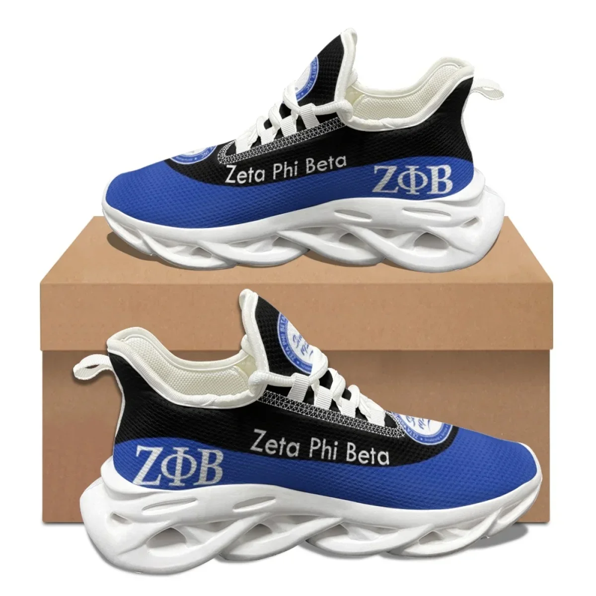 Zomer Schokabsorberende Sneakers Zeta Phi Beta Designer Print Antislip Platte Casual Schoenen Lichtgewicht Ademende Hardloopschoenen