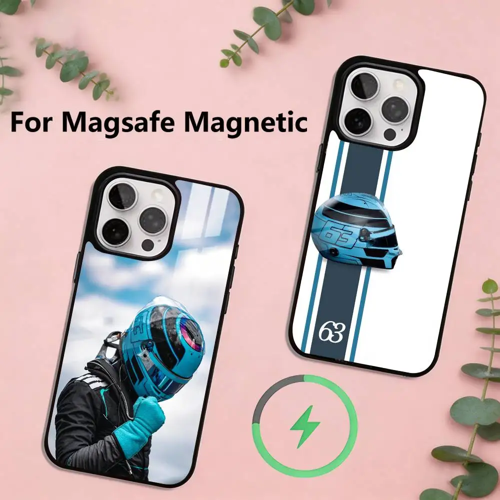 

Driver G-George R-Russell Phone Case For iPhone17,16,15,14,13,12,11 Plus,Pro Magnetic For Magsafe Wireless Charging