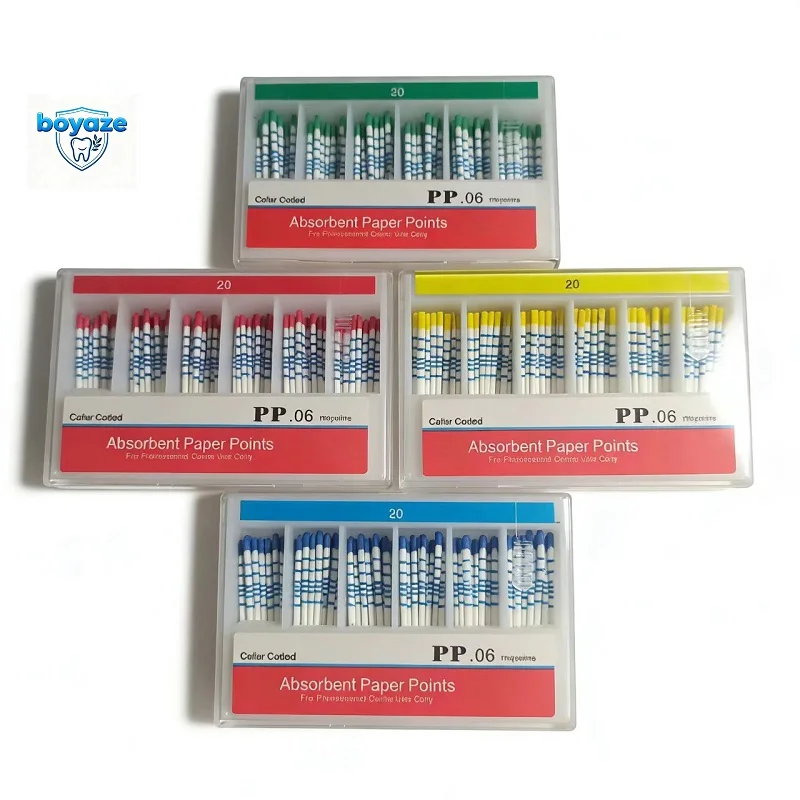 

10Box Dental Absorbent Paper Points Sterile Mixed Sizes 02 04 06 Taper 15-40# For Dentist Use Dentistry Materials