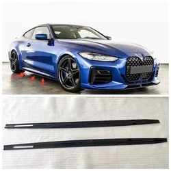 For BMW 4 Series G22 G23 425i 430 2020 Up High Quality ABS Bright Black Bumper Lip Side Skirt Spoiler Splitters Body Kit