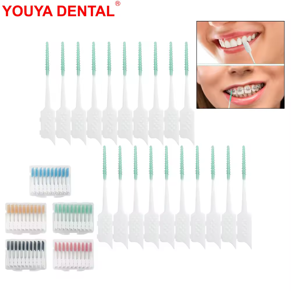 40pcs/Box Interdental Cleaners Picks Silicone Interdental Brushes Toothpicks Brush Dental Orthodontic Toothbrush Oral Cleaning Похожие на AliExpress