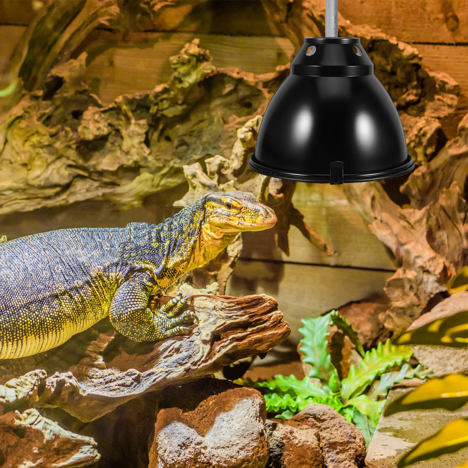 

1Set Anti-Scald Dome Light Cover Aluminum Reptile Heat Lamp Shade Safety Guard for Indoor Greenhouses Turtle Heat Light Guard