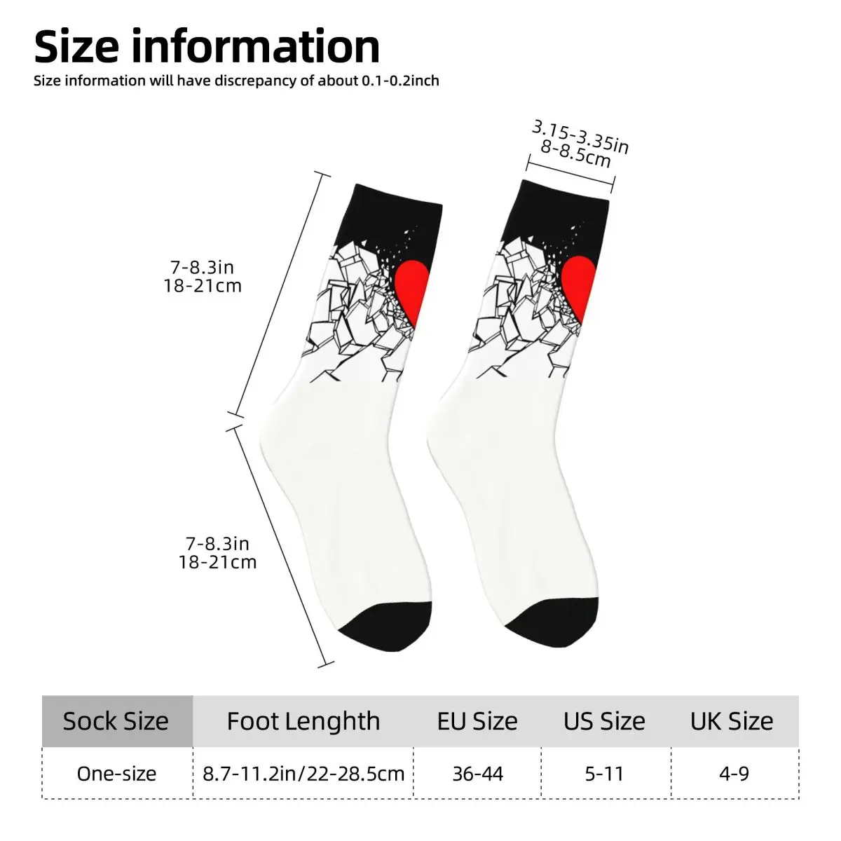 Heartbreaker Bath Mat Unisex Winter Socks Windproof Happy Socks Street Style Crazy Sock