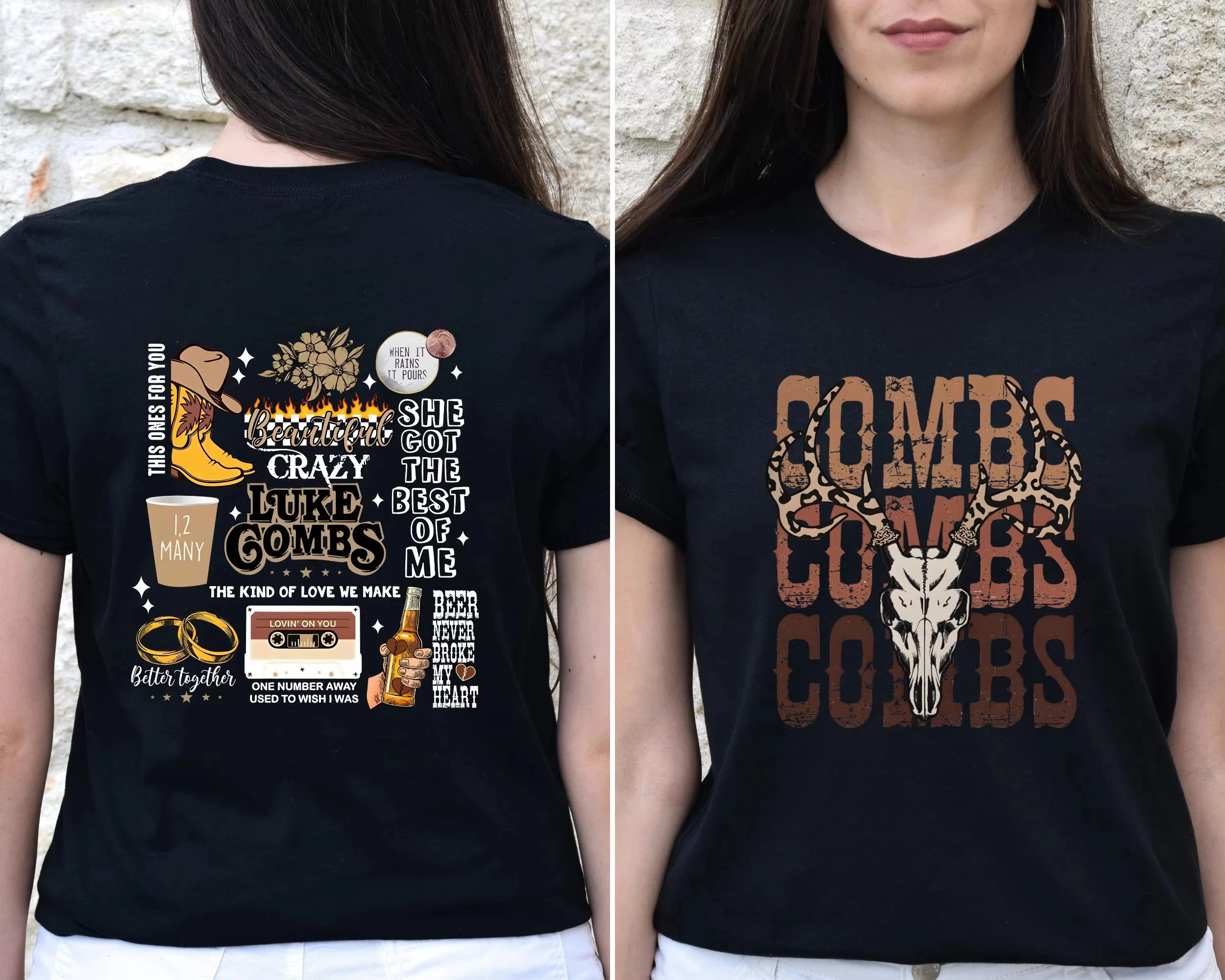 Luke Combs My Kinda Saturday Night Tour T-shirt Men and Women Summer Cotton Clothing Fashion Casual Round Neck Short Sleeve Top