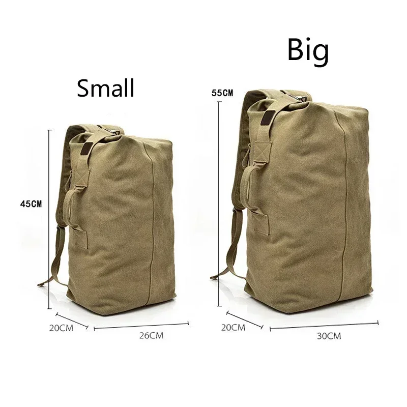 Large Capacity Travel Climbing Bag Backpack Women Bags Canvas Bucket Bag Shoulder Sports Bag Male