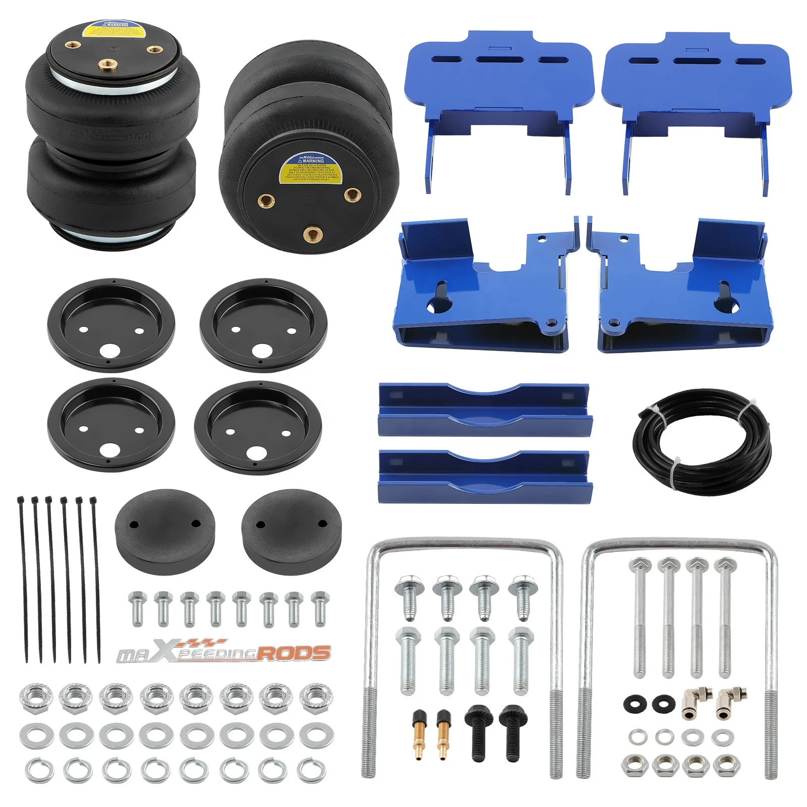 MaXpeedingrods Heavy Duty 5000 LBS Rear Air Spring Suspension Bags Air Leveling Kit For Ford F-150 4WD 2015-2020