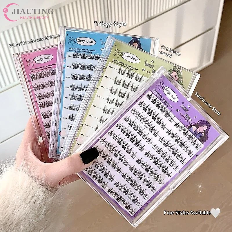 Glue Free False Eyelashes Solar Design Natural Long Thick Reusable Segmented Lashes Eyelash Extension