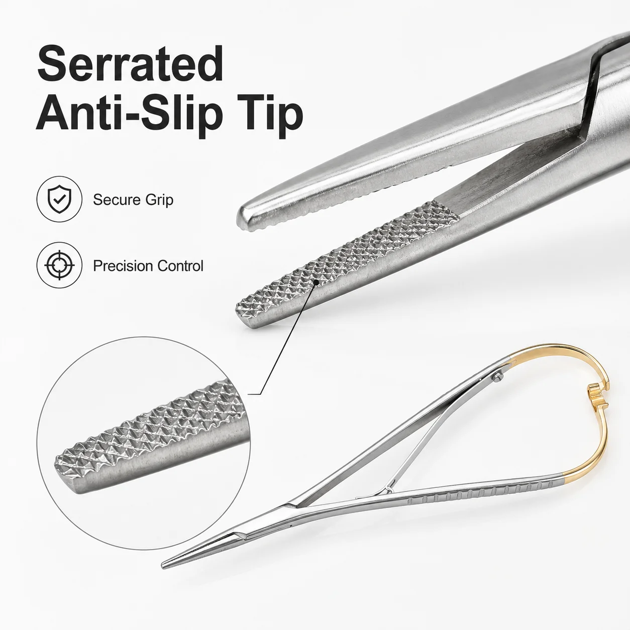 14cm Dental Mathieu Needle Holder Pliers Stainless Steel Orthodontic Ligature Placing Pliers Dental Lab Instruments 1Pc