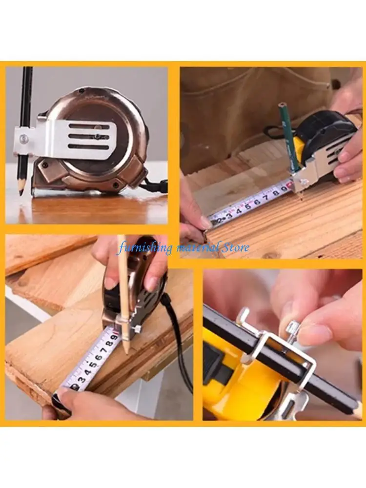 

Y5GD Tape Measure Holder Measuring Ruler Clip Improves Accuracy In Drafting Tasks