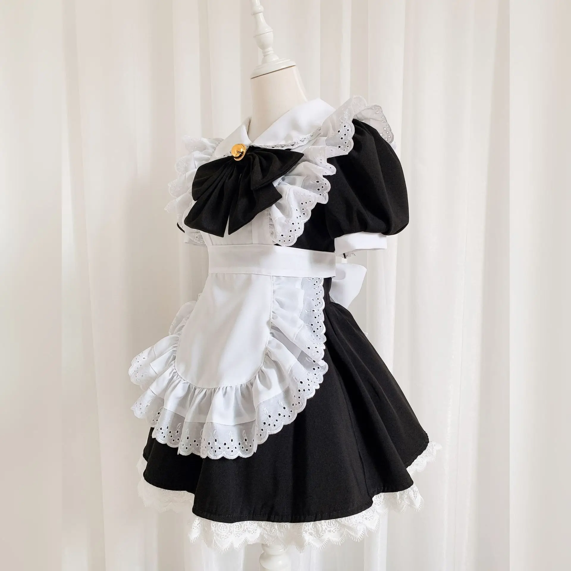 Lolita princesa vestido fantasia, Lolita vestido, Anime empregada uniforme, Preto e branco, Clássico, Saia grande