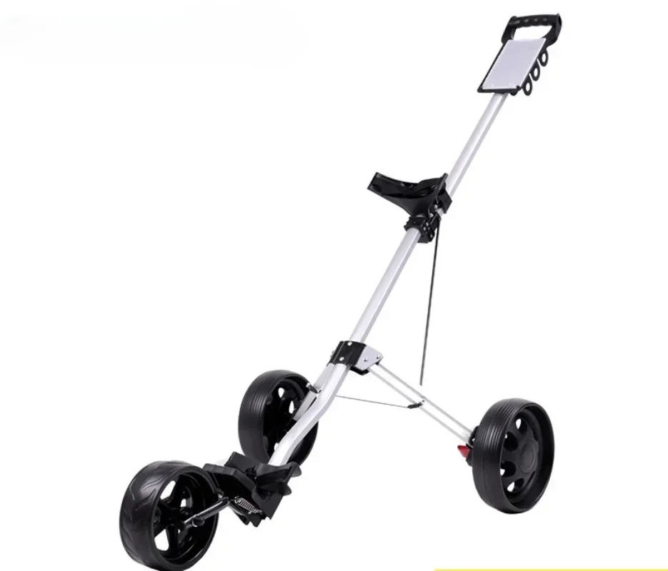 

Three Wheel Aluminum Bag Trolley Golf Cart Trolley Foldable Golfing Supplies