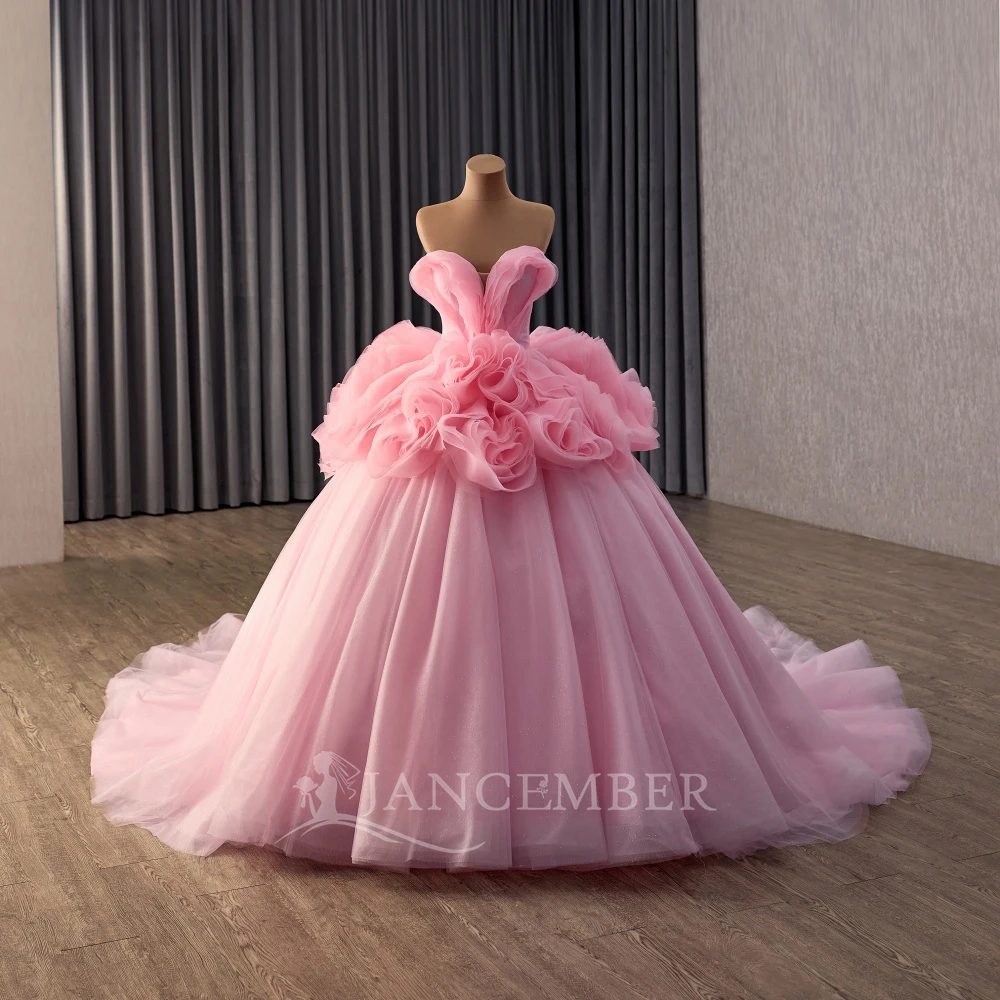 

Princess Quinceanera Dress for Girl Sleeveless Rushed vestidos de 15 quinceañera Customized Court Train Organza New Arrival 2026