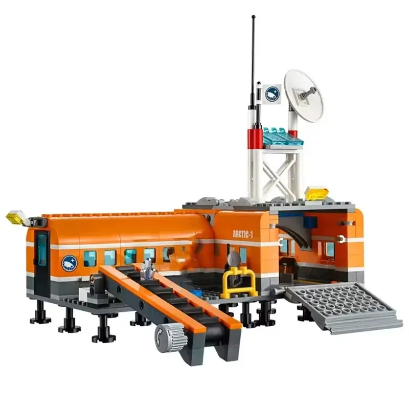 Compatible MOC Sets City Series Building Blocks Arctic Expedition Camp Base Icebreaker Snow Drilling Children's Toys Gift 60036