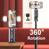 Desktop Auto Face Tracking Phone Holder with Wireless Remote, Baseus Gimbals Stabilizer for Mobile, Tripod Stand for Phone Video