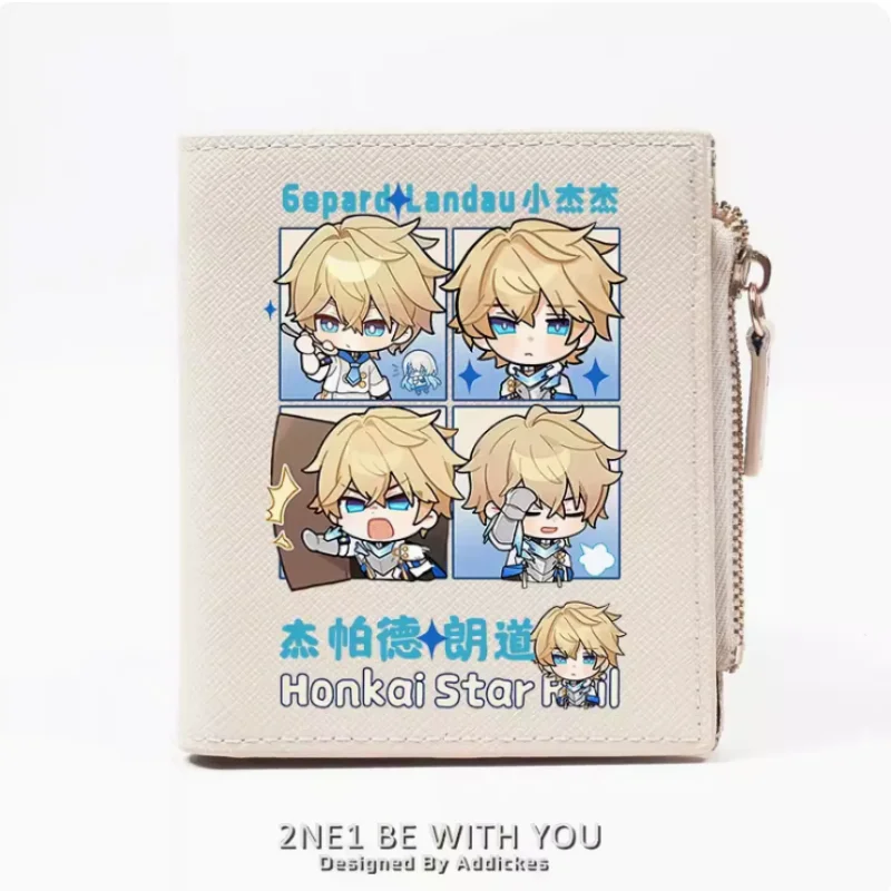 

Gepard Landau Honkai: Star Rail Anime Fashion Wallet PU Purse Card Coin Zipper Money Bag Cosplay Gift B516