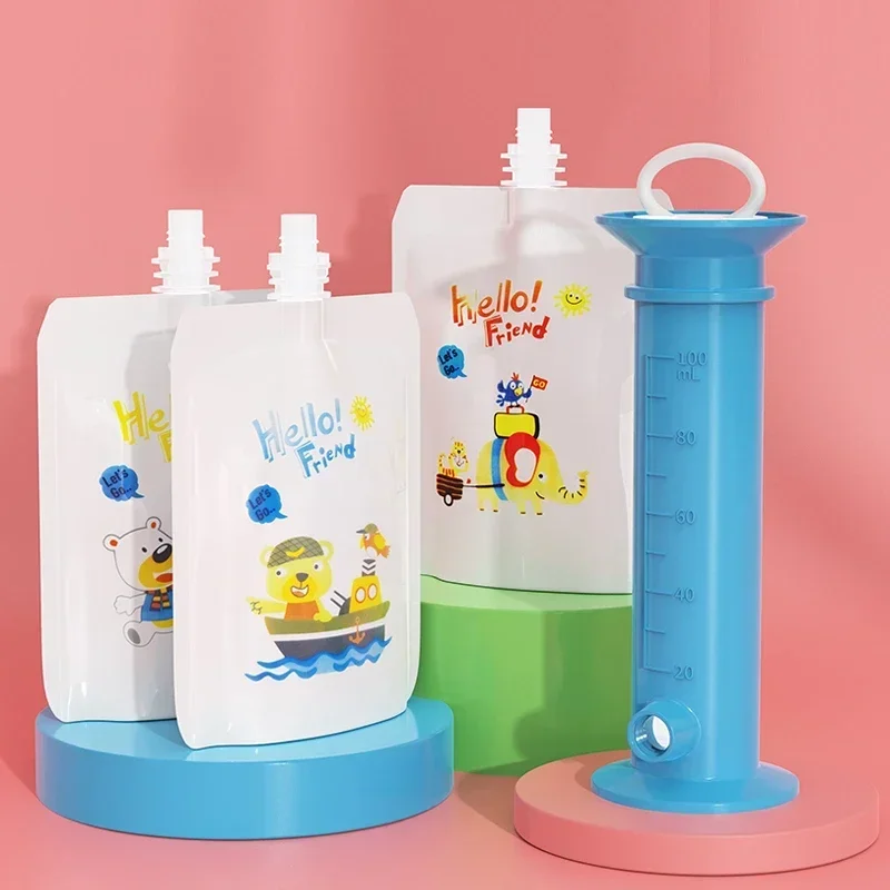 Dispenser di riempimento per purea di frutta per bambini sacchetto per alimenti per neonati sacchetto per alimenti contenitore per alimenti complementare per la conservazione degli alimenti per bambini