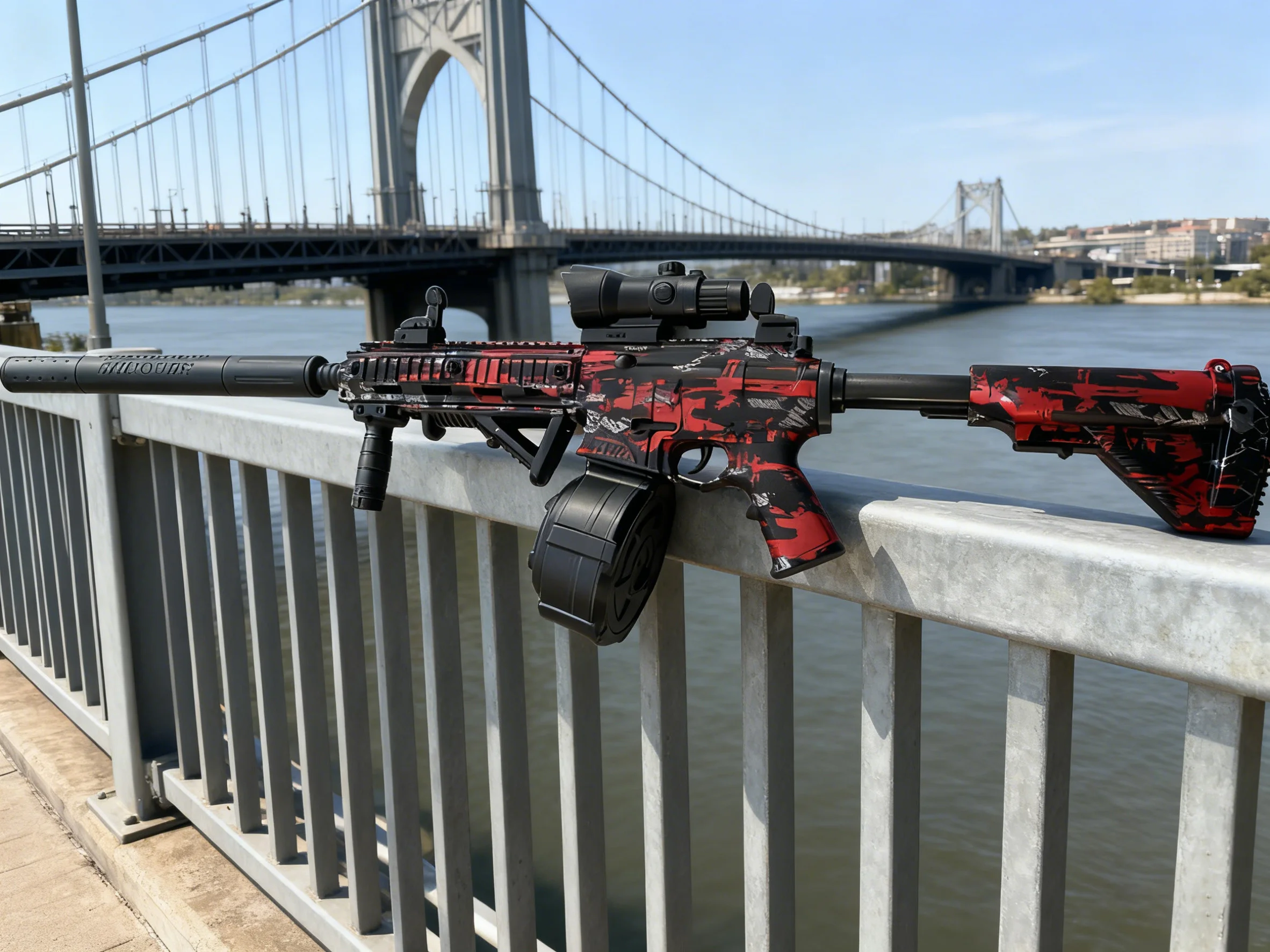 M416 젤 볼 블라스터 선물 500발 드럼 야외 가족 놀이 부모 자녀 활동