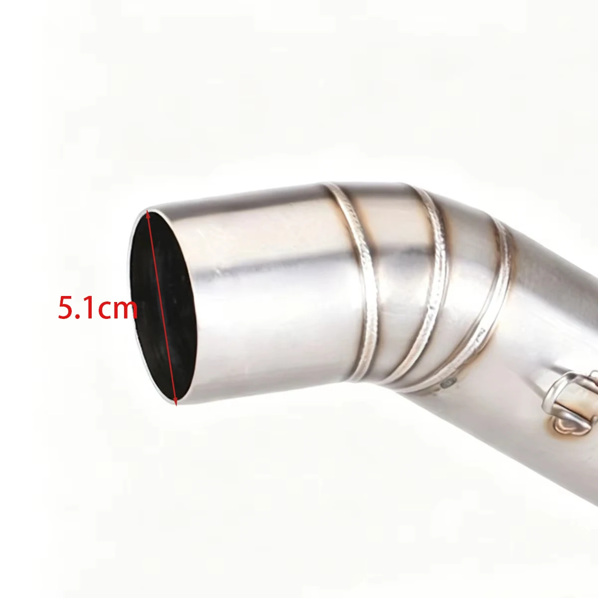 Stainless Steel Mid Exhaust Link Pipe Motorcycle Mod Parts For Honda CB400F-X 2018-2020 51mm Universal view 2