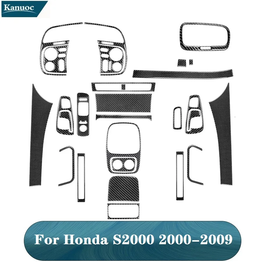 

Interior Carbon Fiber Black Stickers Car Styling Accessories For Honda S2000 2000-2003