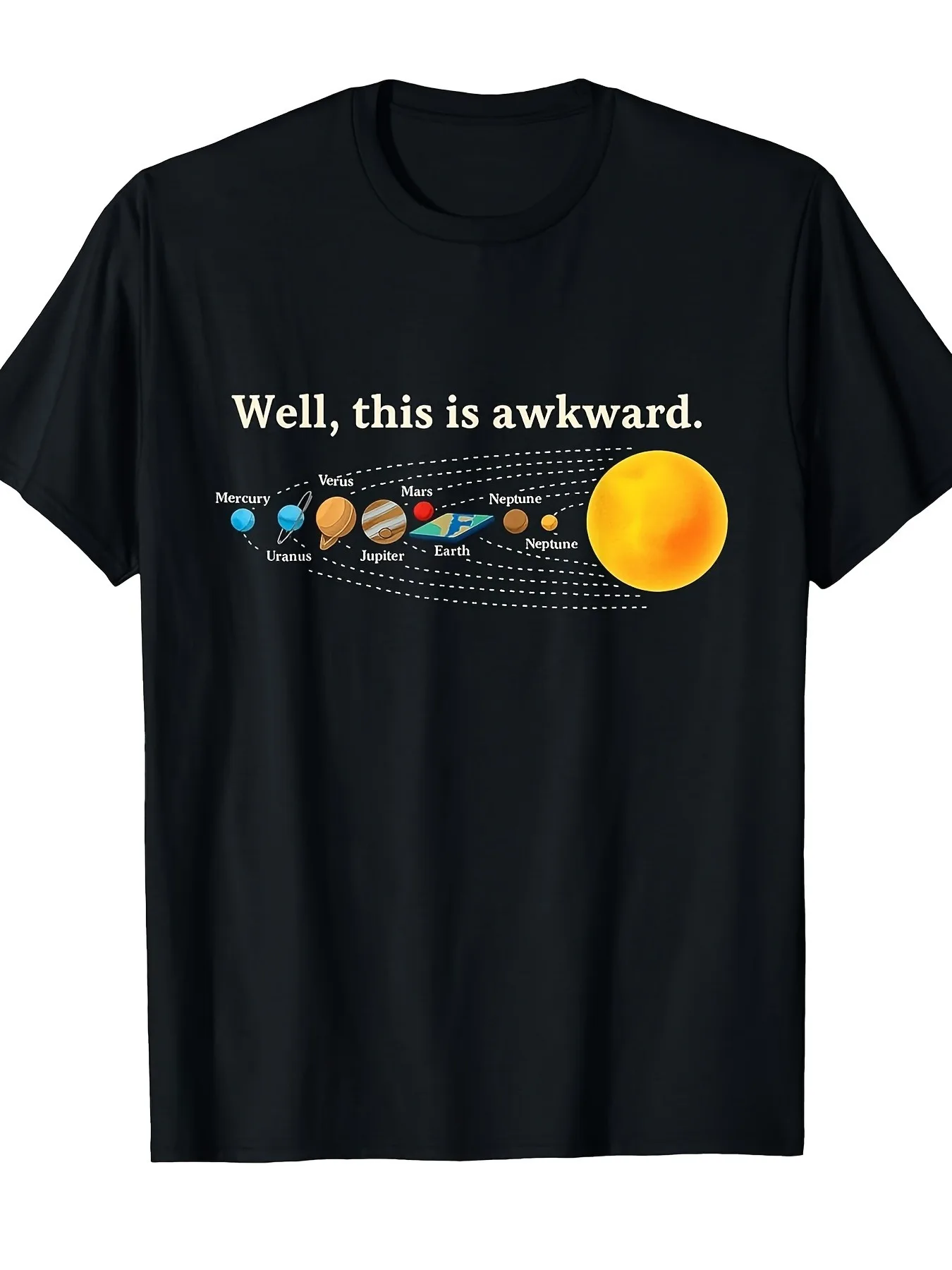 Funny Flat Earth Astronomy T-Shirt - 
