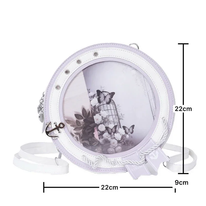 2025 New Sweet Y2k Aesthetic Shoulder Bags Women Kawaii Fashion Casual Backpacks Trendy transparent Travel Crossbody Ita Bags