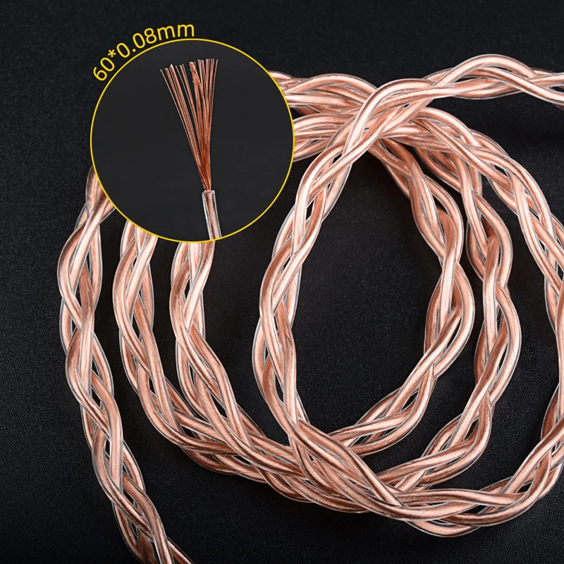 NICEHCK GCT5 Kabel Earphone 5N OCC Peningkatan Kawat Speaker Mini 3.5/2.5/4.4Mm MMCX/QDC/0.78Mm 2Pin untuk IEM Lofty Abadi S12 FD3 Pro