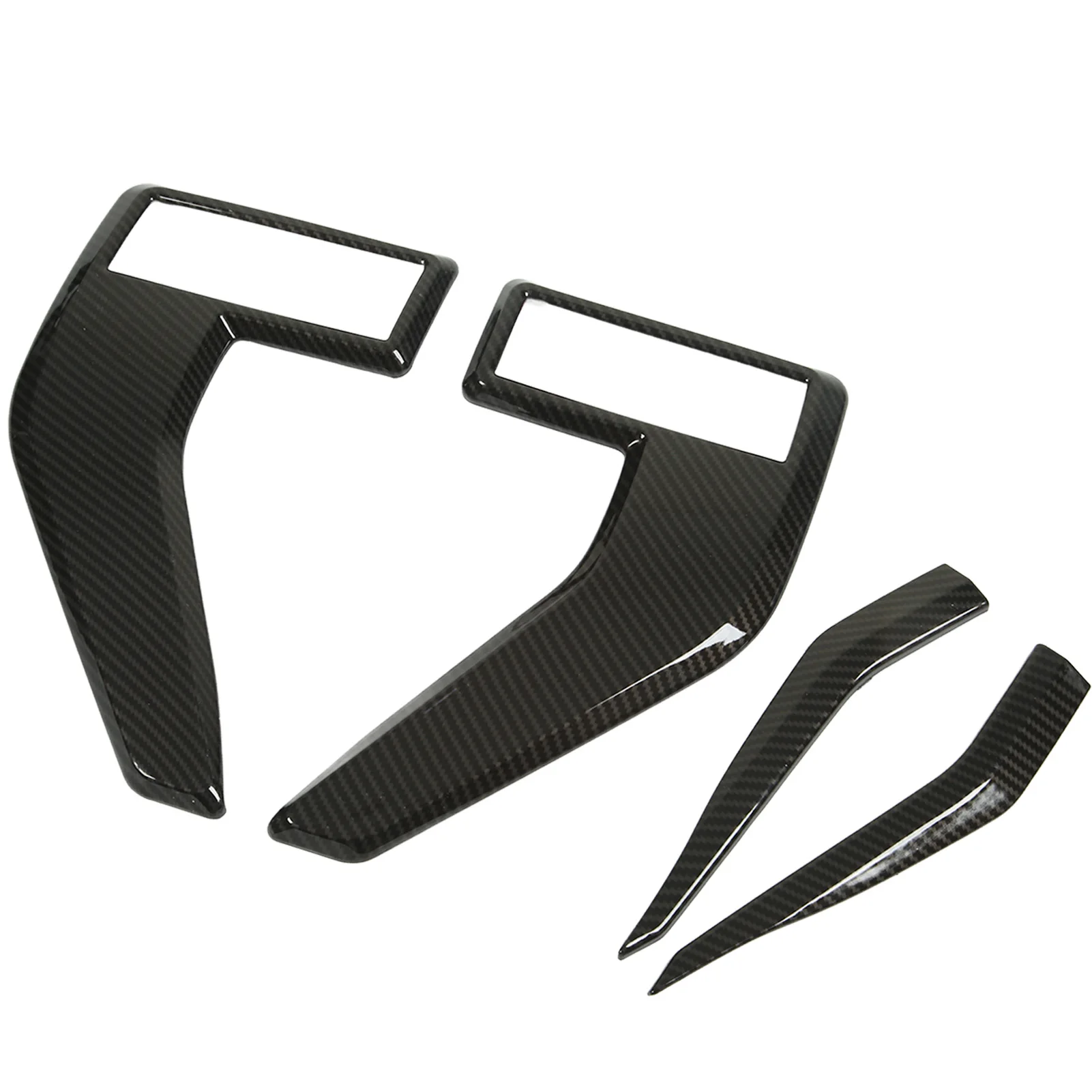 

Side Vent Fender Badge Emblem Cover Trim Carbon Fiber Style Replacement for Ford 2021+