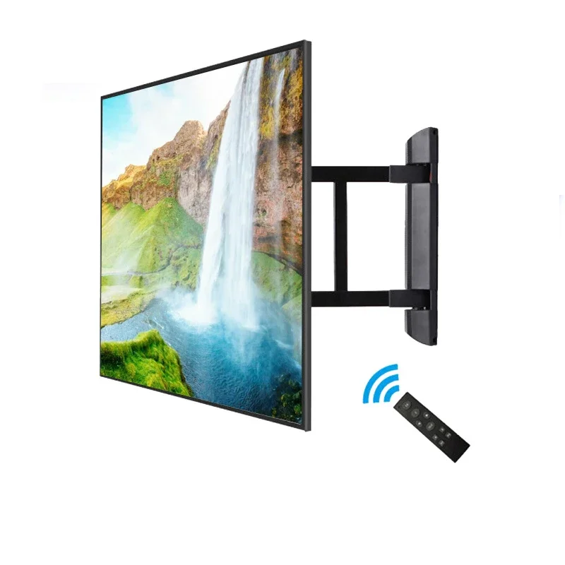 

Electric TV Wall Bracket Smart Remote Control Extension Motorized Swivel TV Mount Full Motion Television Stand Lift