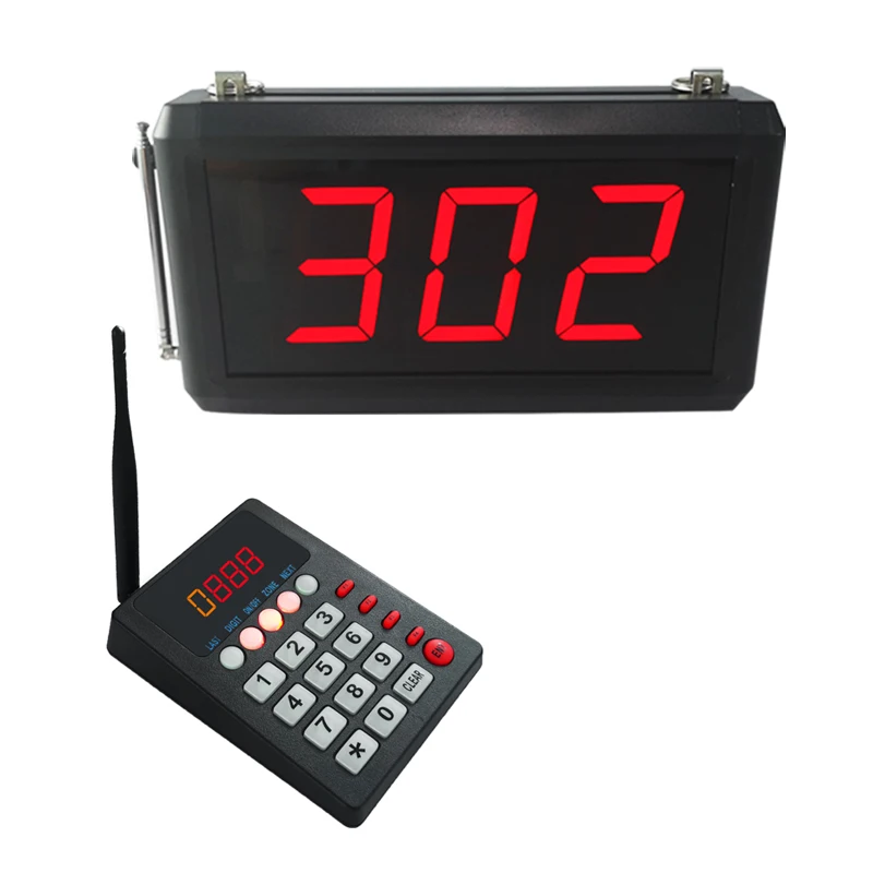 

Simple Wireless Number Calling Queue Management Device 1 Keyboard 1 3-Digit LED Receiver