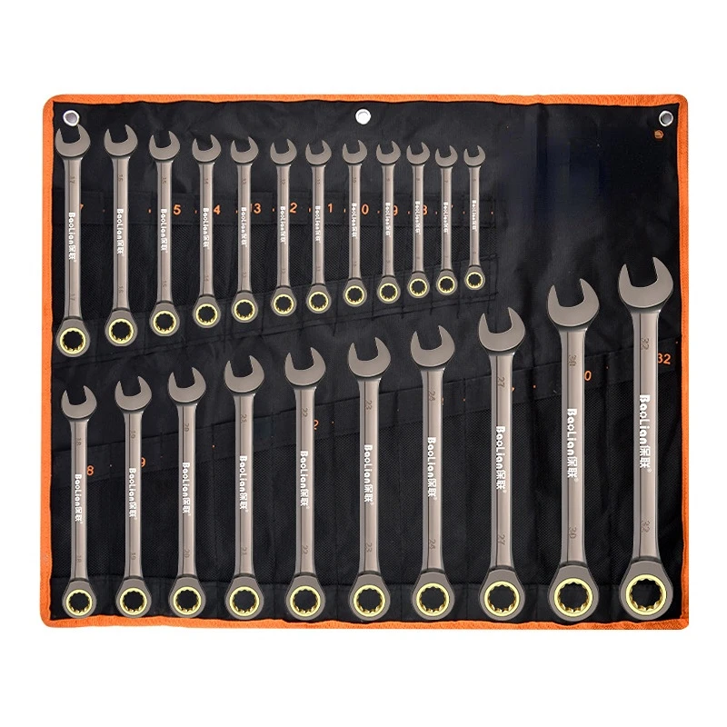 Ratcheting Combination Wrench Set,Metric Chrome Vanadium Steel Hand tool sets Universal Key Wrenches Spanne