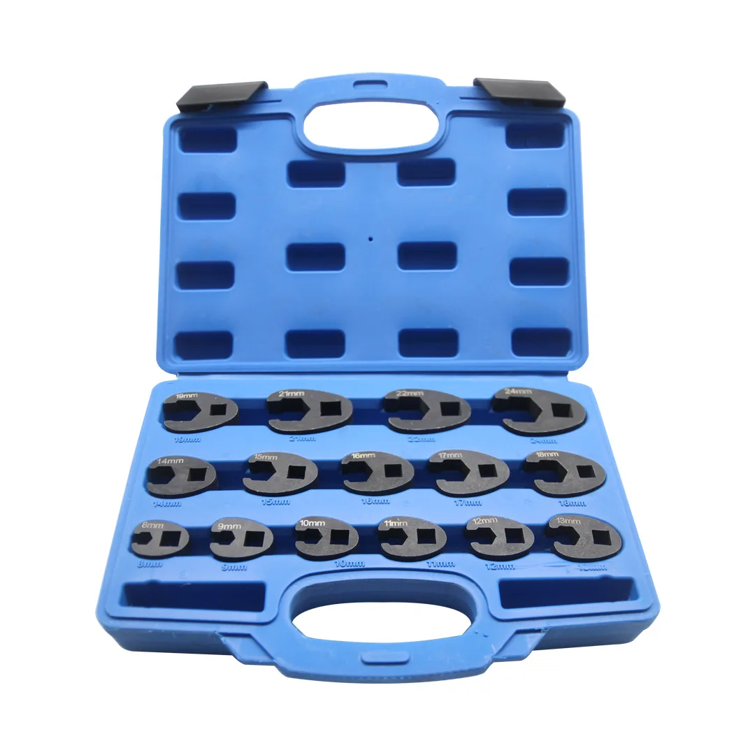 15-Piece set YouTube wrench 3/8 torque wrench insert 1/2 open wrench head U-joint 8-24mm