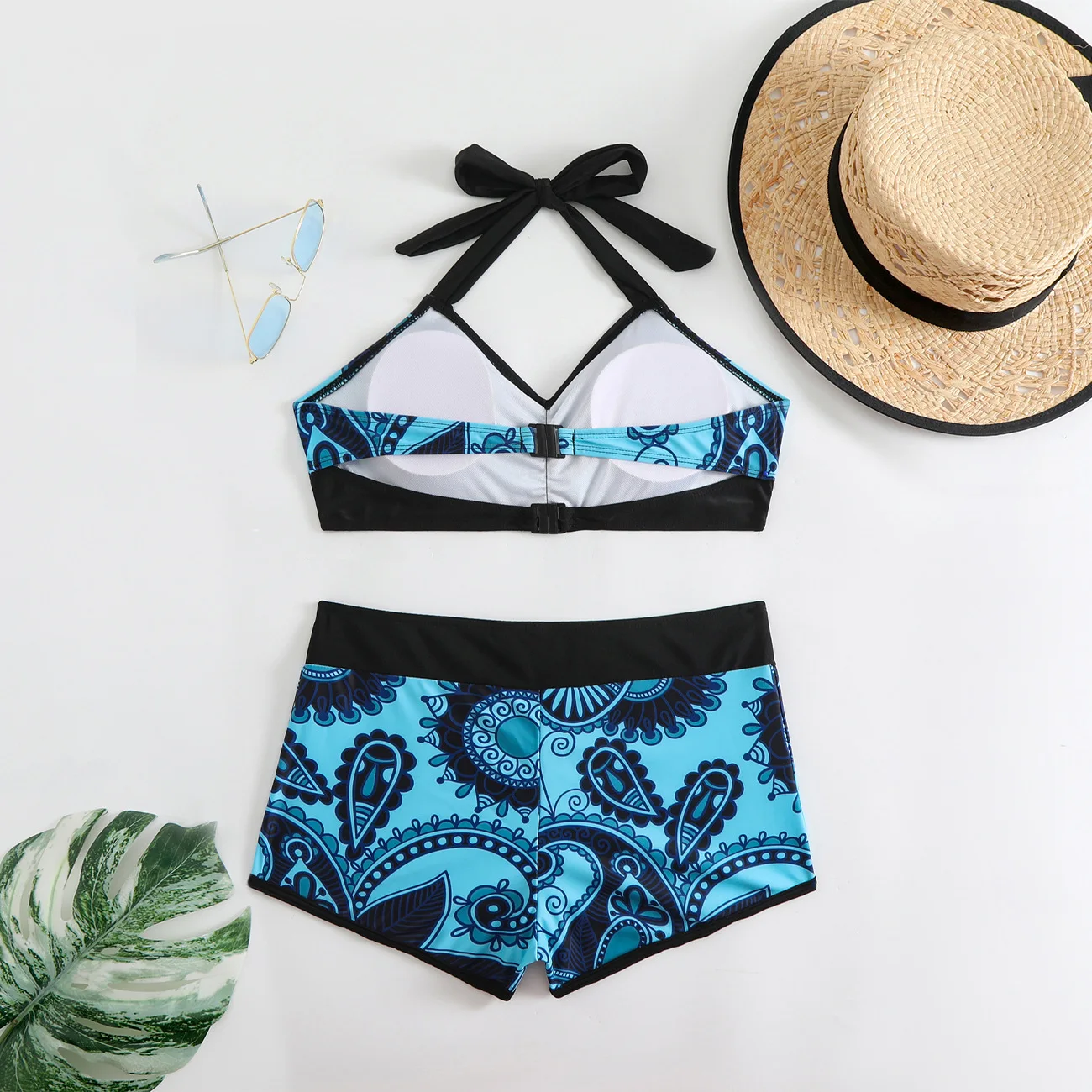 Nuovi costumi da bagno Tankini Donna Costumi da bagno taglie forti Vita alta Abbigliamento da spiaggia sexy Set bikini grande e grande Stampa Costume da bagno estivo 2025