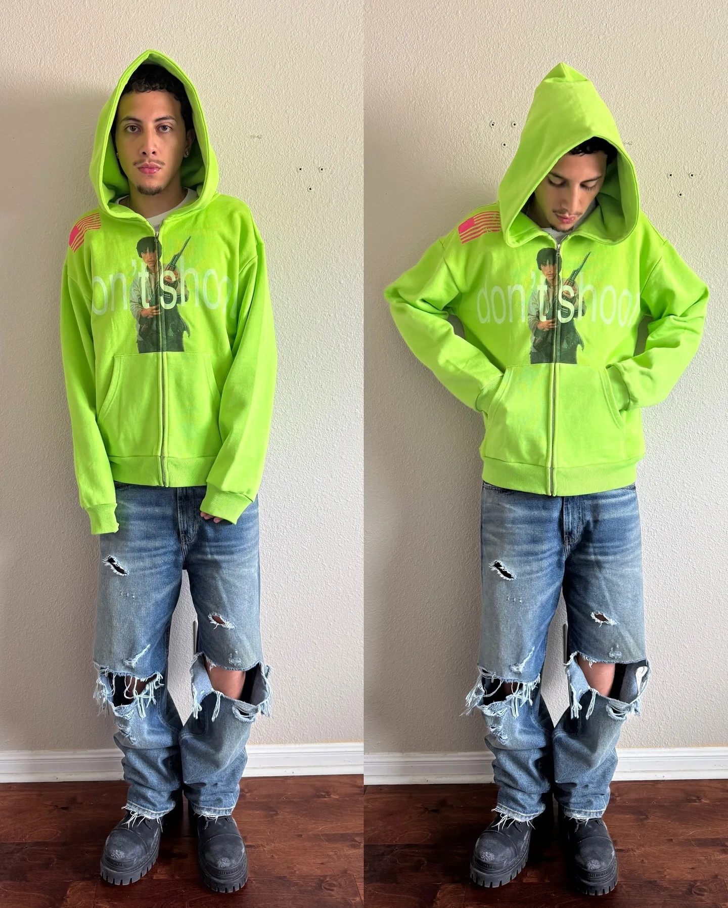 

Autumn New Long Sleeve Pullover Hoodie Sweatshirt Dark American Retro Punk Print Jacket y2k High Street Hip-hop Casual Trend ins