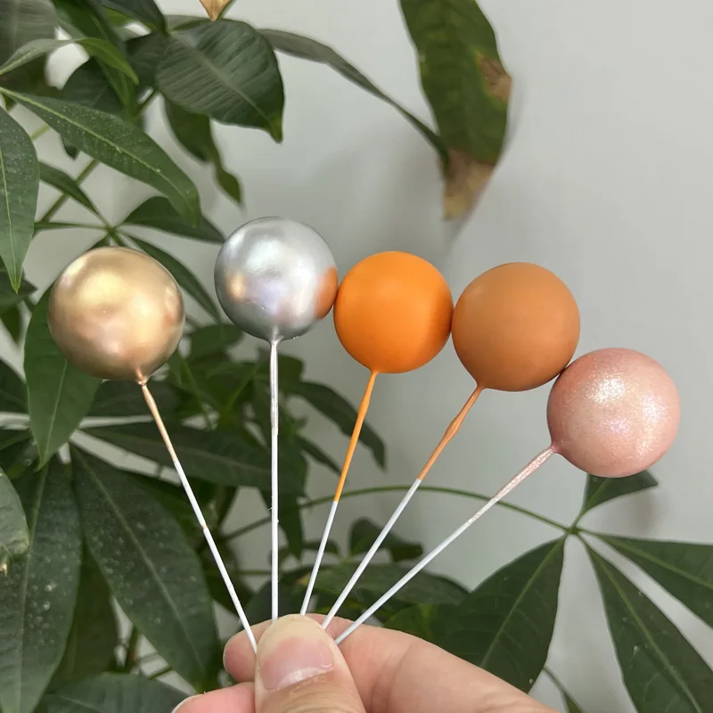 30Colors 20pcs Cake Balls Decoration Pink Blue Gold Birthday Cake Toppers DIY Wedding Baby Shower Cake Decorating Accessories